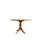 Mesa Redonda 100 Cm Celine Castanho Mogno Em Madeira