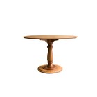 Mesa Redonda 100 Cm Kiara Castanho Mogno Em Madeira