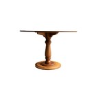 Mesa Redonda 120 Cm Kiara Castanho Mogno Em Madeira