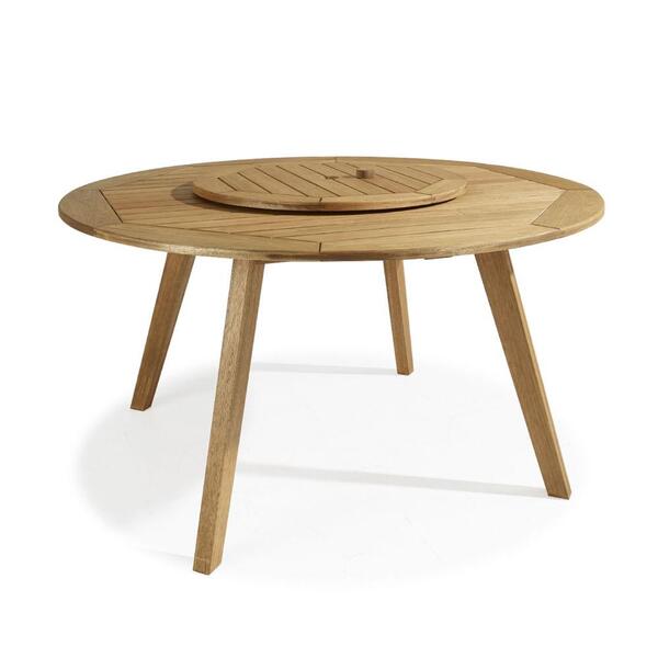 Mesa Redonda 140cm C/tampo Giratório P/área Externa - Jatobá