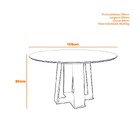 Mesa Redonda 4 Lugares Com Vidro 3mm De 135cm  Sem Cadeiras L