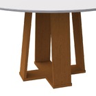 Mesa Redonda 4 Lugares Com Vidro 3mm De 135cm  Sem Cadeiras L