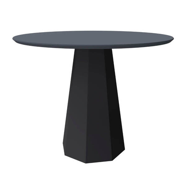 Mesa Redonda 4 Lugares Com Vidro De 100cm Sem Cadeiras Chell