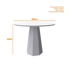 Mesa Redonda 4 Lugares Com Vidro De 100cm  Sem Cadeiras Chell