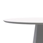 Mesa Redonda 4 Lugares Com Vidro De 117cm  Sem Cadeiras Chell