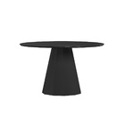 Mesa Redonda 4 Lugares Com Vidro De 135cm  Sem Cadeiras Chell