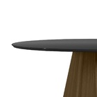 Mesa Redonda 4 Lugares Com Vidro De 135cm  Sem Cadeiras Chell