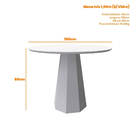 Mesa Redonda 4 Lugares Sem Vidro De 100cm  Sem Cadeiras Chell