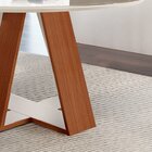 Mesa Redonda 4 Lugares Tampo Com Vidro Grecia  Castanho Premi