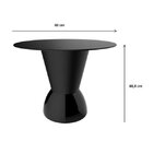 Mesa Redonda 60cmx60cm Nick  Preto