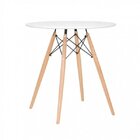 Mesa Redonda 70cm Eames Dsw Empório  Branco
