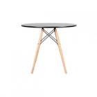 Mesa Redonda 70cm Eames Dsw Empório  Preto