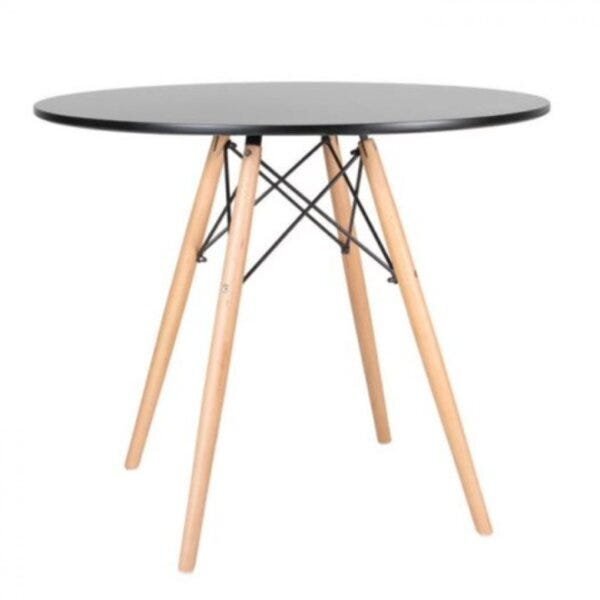 Mesa Redonda 70cm Eames Dsw Empório  Preto