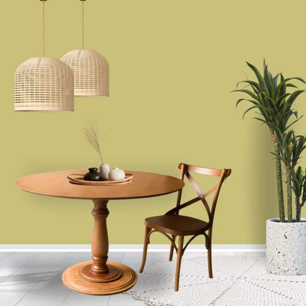 Mesa Redonda 80 Cm Kiara Castanho Mogno Em Madeira