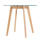 Mesa Redonda 80cm + 3 Cadeiras Cinza Escuro Cinza-escuro