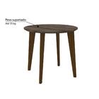 Mesa Redonda 85cm Com Pés Em Madeira Maciça - Rústico