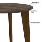 Mesa Redonda 85cm Com Pés Em Madeira Maciça - Rústico