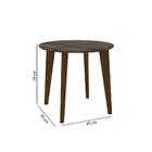 Mesa Redonda 85cm Com Pés Em Madeira Maciça - Rústico