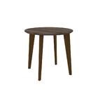 Mesa Redonda 85cm Com Pés Em Madeira Maciça - Rústico