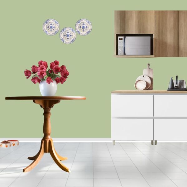 Mesa Redonda 90 Cm Margot Castanho Mogno Em Madeira