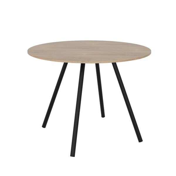 Mesa Redonda 90cm Pé Palito Débora Preto Fosco/elmo