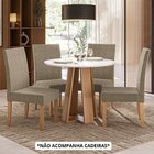 Mesa Redonda 90cm X 81,5cm Moderno Mel/off White