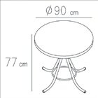Mesa Redonda Aço Formica  Branco/cromado
