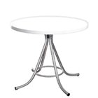 Mesa Redonda Aço Formica  Branco/cromado