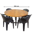 Mesa Redonda Area Gourmet Madeira Maciça 1 20m E 4 Cadeiras