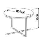 Mesa Redonda Baixa Cobre Preta Industrial Tampo Mdf Luxo