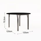 Mesa Redonda Basculante Martiflex Jobt1 Com 120cm Pés Em Aço