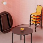 Mesa Redonda Basculante Martiflex Jobt1 Com 120cm Pés Em Aço