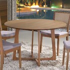 Mesa Redonda Belle Em Madeira De Eucalipto E Tampo Mdf Lamina