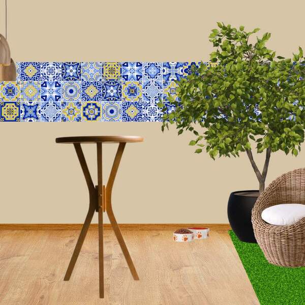 Mesa Redonda Bistrô 60 Cm Ema Castanho Mogno Em Madeira