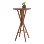 Mesa Redonda Bistrô Alto Bar França 60 X 60 X 105 Cm Madeira