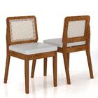 Mesa Redonda C/4 Cadeiras Sextavada Cali Freij/off/corino Bra