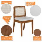 Mesa Redonda C/4 Cadeiras Sextavada Cali Freij/off/corino Bra