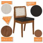 Mesa Redonda C/4 Cadeiras Sextavada Cali Freijó/off/corino Pr