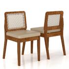 Mesa Redonda C/vidro 4 Cadeiras Sextavada Cali Fre/off/cor. B