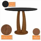 Mesa Redonda Camogli 4 Cadeiras Sextavadas Freijó/pto/corin M