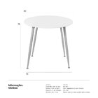 Mesa Redonda Clarice 80 Cm Jantar Cozinha Varanda Branco