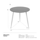 Mesa Redonda Clarice 80 Cm Preto