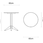 Mesa Redonda Colonial London Amêndoa 60cm Tramontina