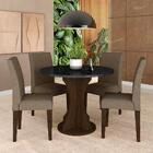 Mesa Redonda Com 4 Cadeiras Pérsia 0,9 Imb/pre/capu - Móveis