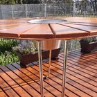 Mesa Redonda Com Cooler  Em Madeira E Alumínio Mmac108