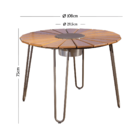 Mesa Redonda Com Cooler Em Madeira E Alumínio Mmac108.m