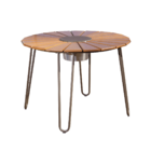 Mesa Redonda Com Cooler Em Madeira E Alumínio Mmac108.m