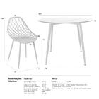 Mesa Redonda Com Tampo De Vidro 100 Cm + 4 Cadeiras Clarice C