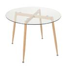 Mesa Redonda Com Tampo De Vidro 100 Cm + 4 Cadeiras Clarice C