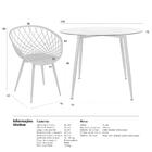 Mesa Redonda Com Tampo De Vidro 100 Cm + 4 Cadeiras Clarice N